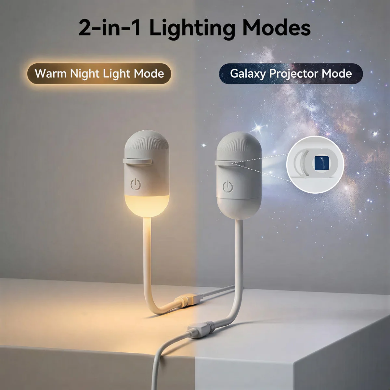 Galaxy Star Projector Light – Rotating Disc Nebula Effects