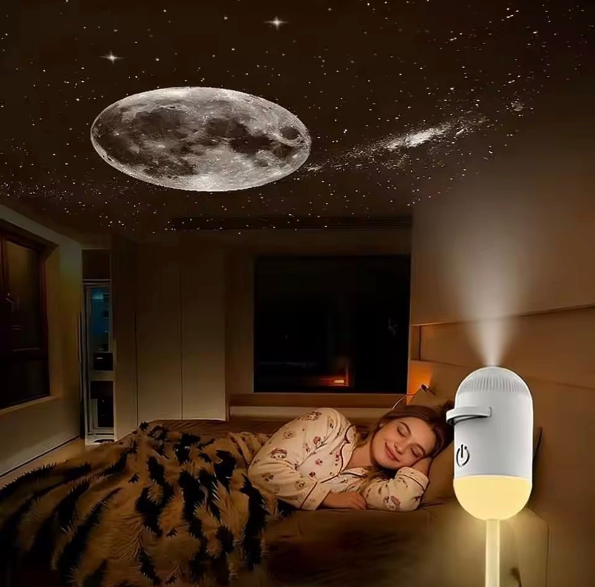 Galaxy Star Projector Light – Rotating Disc Nebula Effects